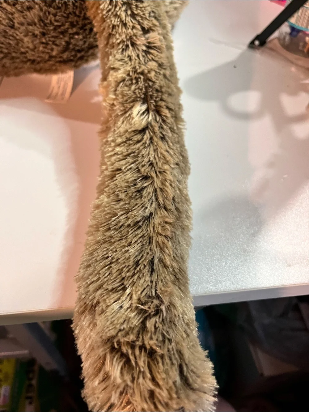 Plush Meerkat Stuffed Animal with Red Bow - Soft Brown & White Plush 27 inch